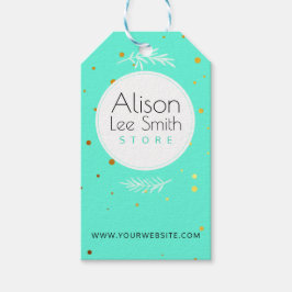Fijne turquoise Labels voor uw handgemaakte winkel Cadeaulabel
