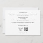 Fijne Uitgebreide Zwarte & Witte Trouwinitiëlen Save The Date (Achterkant)