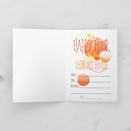 Fijne Uour Party-uitnodigingskaart (Binnen)