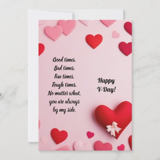 Fijne V-dag Feestdagenkaart (Voorkant)