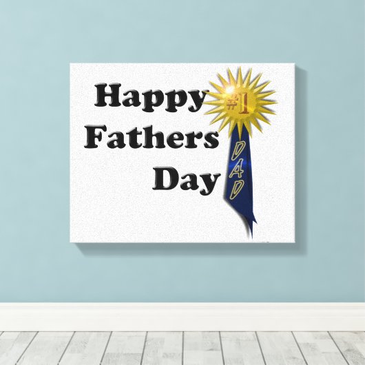 Fijne Vaderdag - #1 Papa Canvas Afdruk (Insitu (Houten vloer))