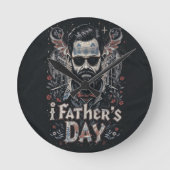 Fijne vaderdag 2025 ronde klok (Voorkant)