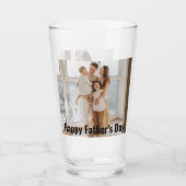 Fijne Vaderdag | 2 foto's | Aangepaste tekst afdru Glas (Achterkant)