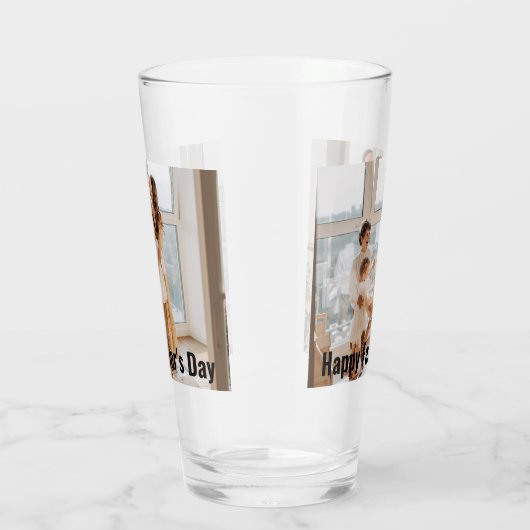 Fijne Vaderdag | 2 foto's | Aangepaste tekst afdru Glas (Rechts)