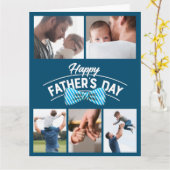 Fijne Vaderdag 5 Foto Collage Kaart (Gele Bloem)