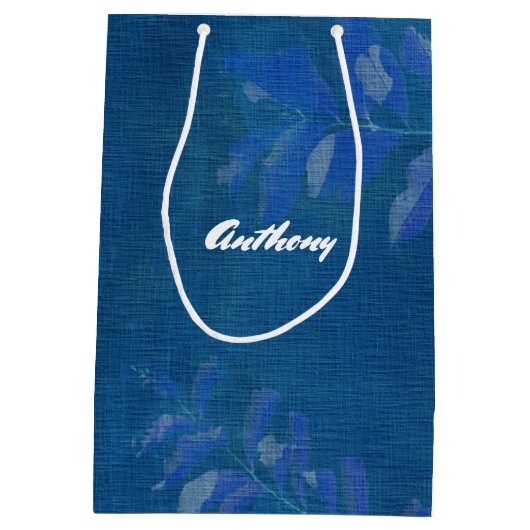 Fijne Vaderdag. Aangepaste naam Medium Cadeauzakje (Achterkant)