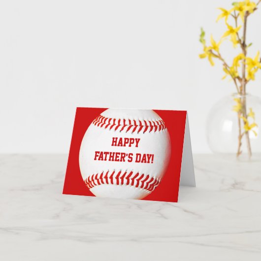 Fijne Vaderdag Baseball Card Kaart (Gele Bloem)