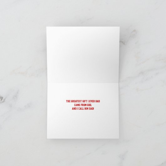 Fijne Vaderdag Baseball Card Kaart (Binnen)