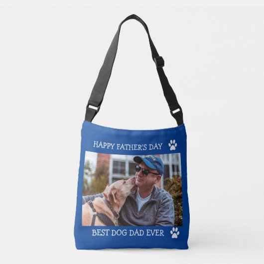 Fijne Vaderdag Beste Hond Papa Ooit Aangepaste Fot Crossbody Tas (Voorkant)