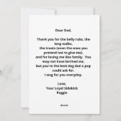 Fijne Vaderdag Beste Hond Papa Ooit Foto Feestdagenkaart (Achterkant)