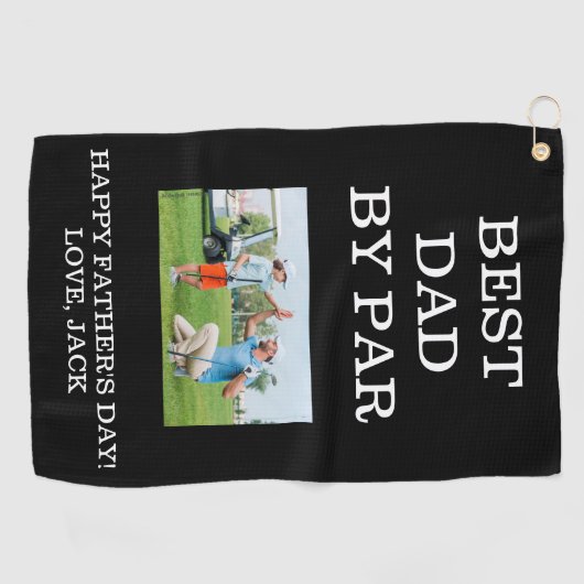 Fijne Vaderdag Beste pa Golfhanddoek. Golfhanddoek (Horizontaal)