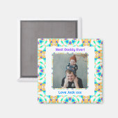 Fijne vaderdag Beste papa Papa Ever Foto Magneet (Voorkant / Achterkant)