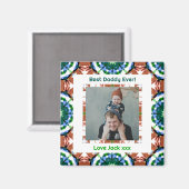 Fijne vaderdag Beste papa Papa Ever Foto Magneet (Voorkant / Achterkant)