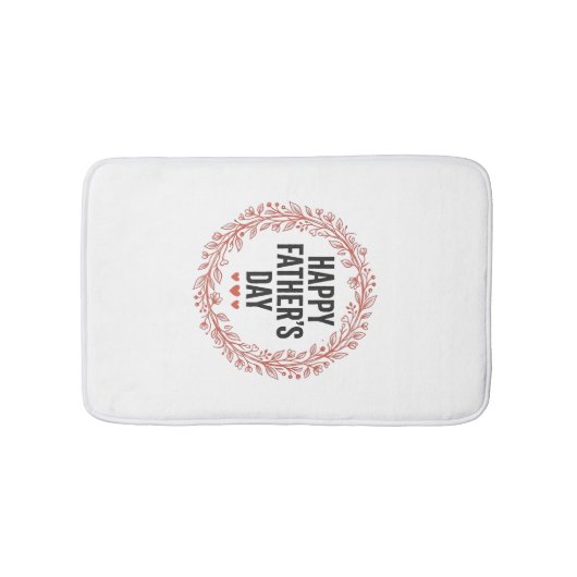 Fijne Vaderdag Blad Krans Vintage Shirt Ontwerp Badmat (Voorkant)