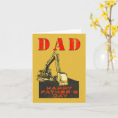 Fijne Vaderdag Bouwer van Zware Apparatuur Papa Kaart (Gele Bloem)
