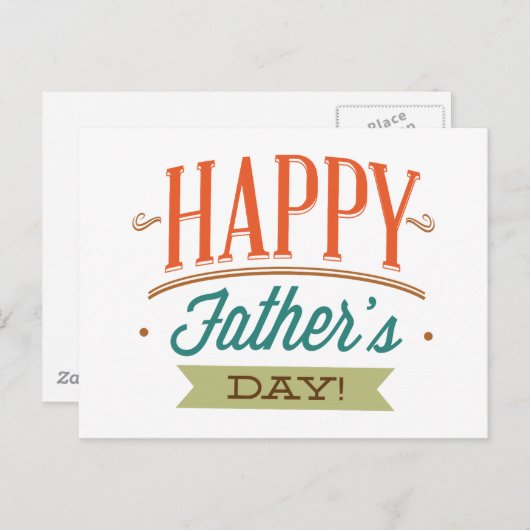 Fijne vaderdag briefkaart (Voorkant / Achterkant)