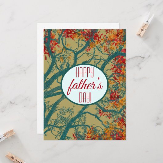 Fijne Vaderdag! De onschatbare waarde van bomen  Kaart (Voorkant / Achterkant in situ)
