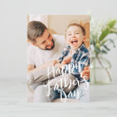 Fijne Vaderdag Eenvoudig Modern Aangepaste Foto Feestdagenkaart (Staand voorkant)