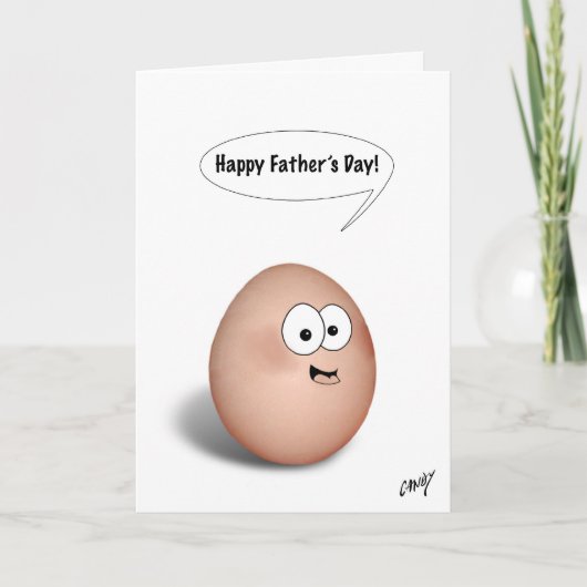 Fijne Vaderdag! Eierkaart. Kaart (Voorkant)