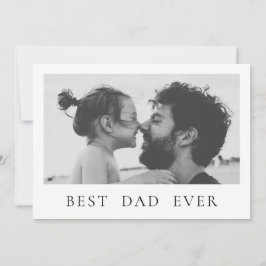 Fijne Vaderdag foto minimalist beste papa ooit Kaart