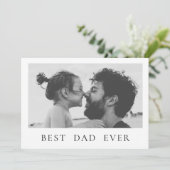Fijne Vaderdag foto minimalist beste vader ooit Kaart (Staand voorkant)