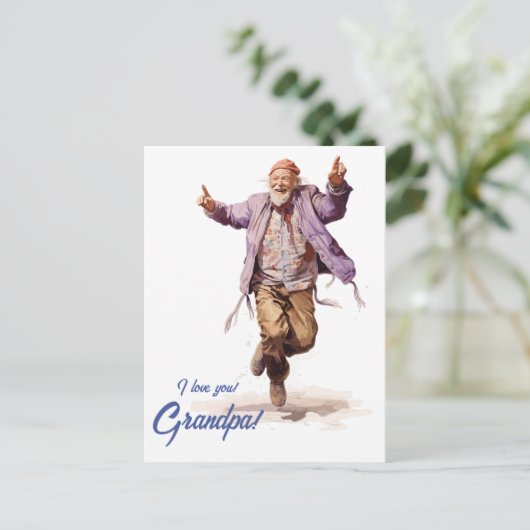 Fijne Vaderdag Gepersonaliseerd. Briefkaart (Staand voorkant)