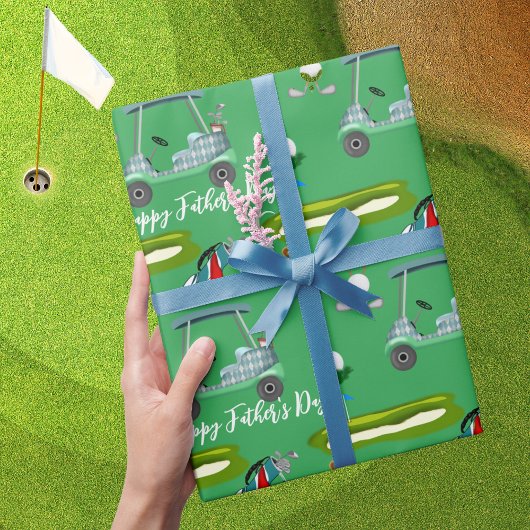 Fijne Vaderdag Golfdag Cadeaupapier