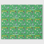 Fijne Vaderdag Golfdag Cadeaupapier (Vlak)