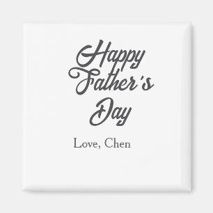 Fijne vaderdag grijze naam liefde beste Papa ooit Magneet
