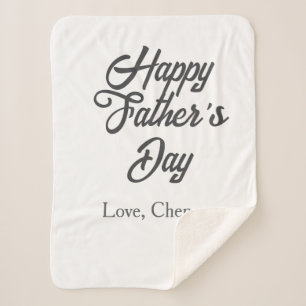 Fijne vaderdag grijze naam liefde beste Papa ooit  Sherpa Deken
