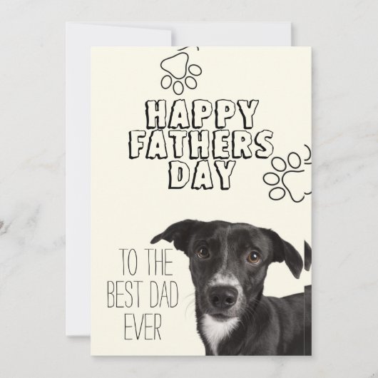 Fijne Vaderdag Hond Vader Kaart (Voorkant)