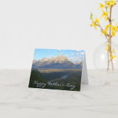 Fijne Vaderdag Jackson Hole Mountains kaart (Gele Bloem)