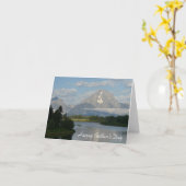 Fijne Vaderdag Jackson Hole River Card Kaart (Gele Bloem)