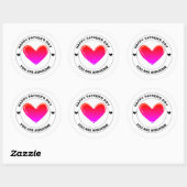 Fijne Vaderdag Je Bent Geweldig Cute Hearts Cadeau Ronde Sticker (Vel)