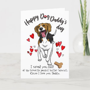 Fijne Vaderdag Kaart van je Beagle Dog