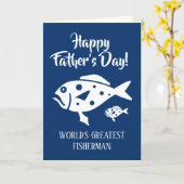 Fijne Vaderdag kaart voor de beste visser ter were (Gele Bloem)