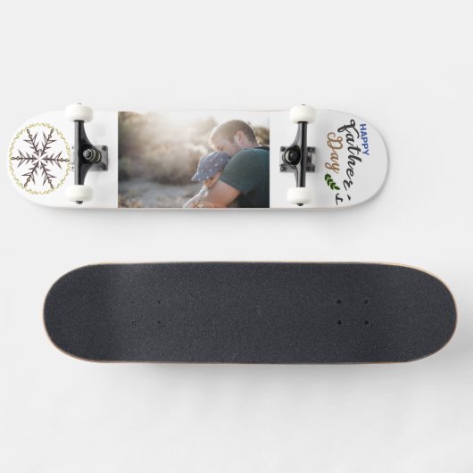 Fijne vaderdag kindertijd Foto skateboard (Horizontaal)