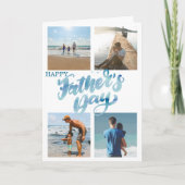Fijne Vaderdag Koel Minimale Foto Collage Kaart (Voorkant)