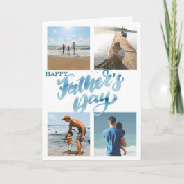 Fijne Vaderdag Koel Minimale Foto Collage Kaart