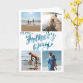 Fijne Vaderdag Koel Minimale Foto Collage Kaart (Gele Bloem)