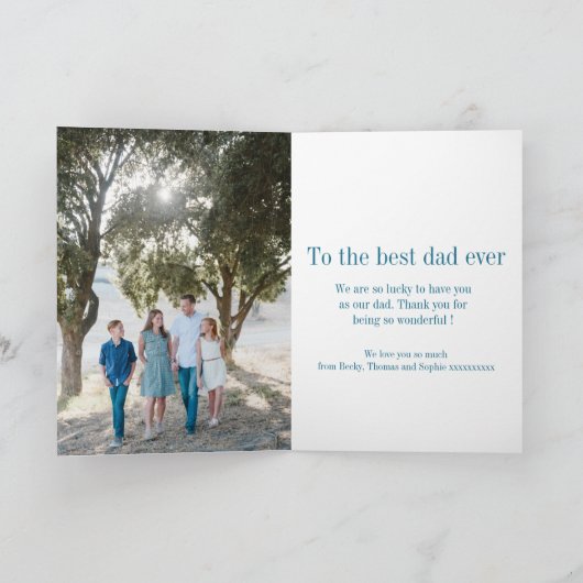 Fijne Vaderdag Kool Minimale Photo Collage Card Kaart (Binnen)