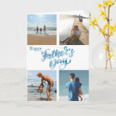 Fijne Vaderdag Kool Minimale Photo Collage Card Kaart (Gele Bloem)