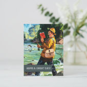 Fijne Vaderdag.  kunst Briefkaart (Staand voorkant)