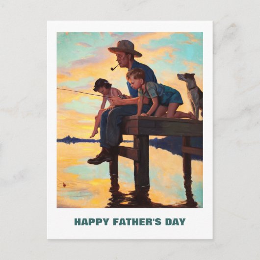 Fijne Vaderdag.  kunst Briefkaart (Voorkant)