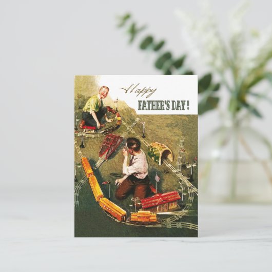 Fijne Vaderdag.  kunst Briefkaart (Staand voorkant)