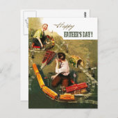 Fijne Vaderdag.  kunst Briefkaart (Voorkant / Achterkant)