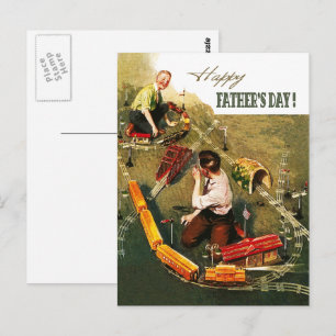 Fijne Vaderdag.  kunst Briefkaart