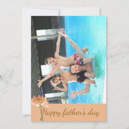 Fijne vaderdag l Modern familiefoto voor hem Feestdagenkaart