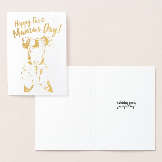 "Fijne vaderdag mama!" Belly Rub Dex, Folie Kaart (Display)