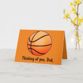 Fijne Vaderdag met basketbal Kaart (Gele Bloem)